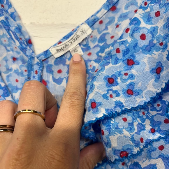 Poupette St Barth Della Midi Dress XS Viscose Revolve - Picture 5 of 6